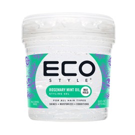 Eco Style Rosemary Mint Hair Gel, Alcohol Free, Vegan, 473 ml