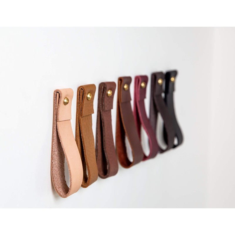 KEYAIIRA - Medium Leather Wall Hook, wall hanging strap towel