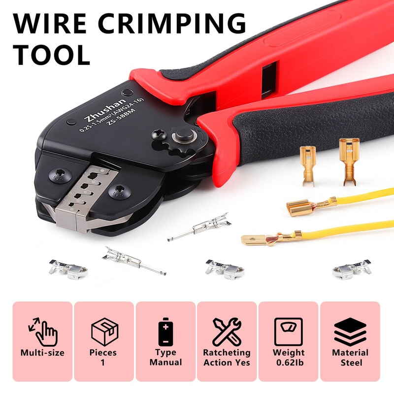 Zhushan JST Connector Kit with Open Barrel Crimper - 590PCS