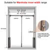 Pull Down Closet Rod for Hanging Clothes, Retractable Wardrobe Hanger