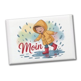 Fröhlicher Regentag Moin Souvenir Souvenir Magnet Souvenir Magnet mit lustigem Spruch für Reiseliebhaber