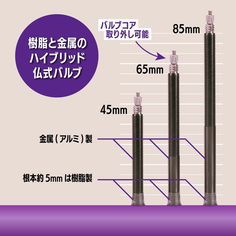 Panaracer Purple Light Ultra Lightweight TPU Tube 700 x 23-32C