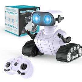 KIDS CHOICE Robot de Control Remoto,Juguete Robótica Recargable,Robot Inteligente RC de 2.4Ghz con 4 Modos de Jugar,Mini Robot para Niños con Luz y Música,Regalo de Día del Niño,Cumpleaños,Navidad