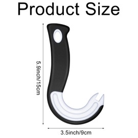 Mudder 2 Pieces Easy Open Ring Pull Can Opener for Soda and Food Cans Easy Grip Pop Opener Manual Ring-pull Helper for Ring Pull Tab Cans Tins Bottles