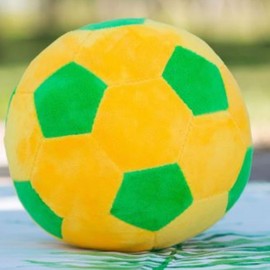 OUKEYI Soft Football Plush Toys Stuffed Sport Throw Pillow Plush Ball Gift Stuffed Animal Room Decor 13" (Yellow green)