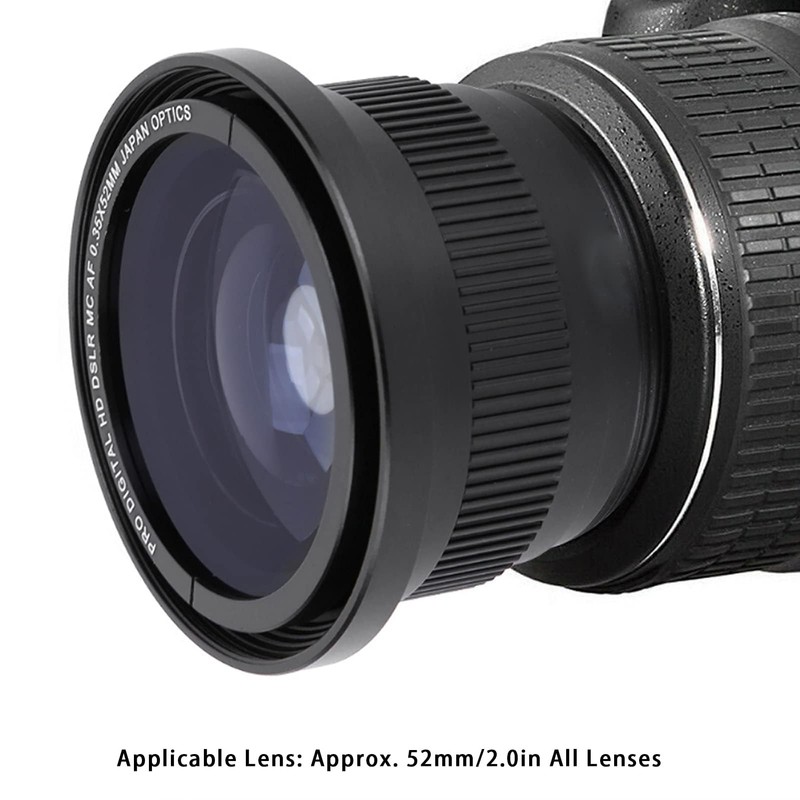 52mm 0.25x Fisheye Lens with Removable Macro Lens, for All