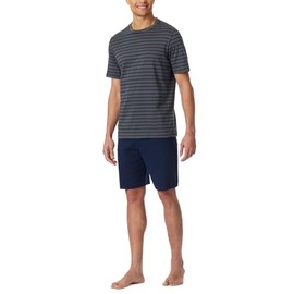 Schiesser Men's Pyjamas Short Crew Neck Nightwear Set, Anthracite_182198, 60