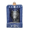 Mystical Wolf Moon Phases Backflow Incense Holder Wiccan Style Artificial
