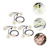 Beaupretty 9 Stück Gänseblümchen-Haar-Accessoire, Haarbänder für Damen, Gänseblümchen-Haarspange, Haarnadeln, elastisches