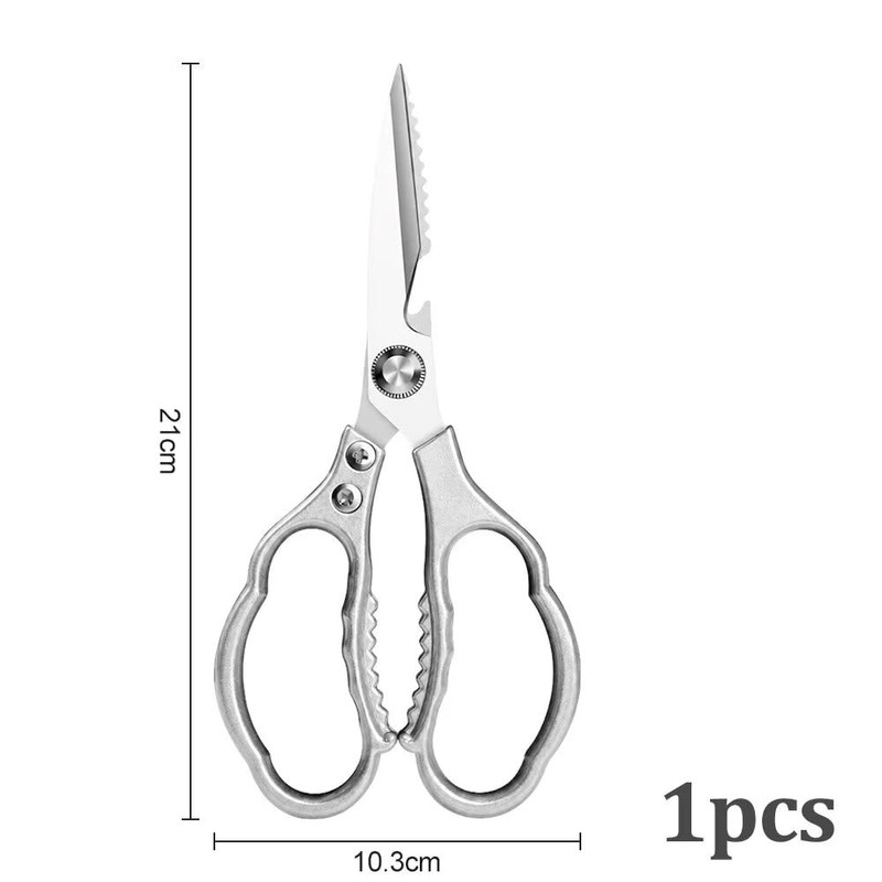 Kitchen Scissors, Heavy Duty Multi-Functional Utility Food Scissors, Stainless Steel