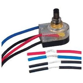 B&P Lamp® On-Off Push Button Switch with Brass Nut