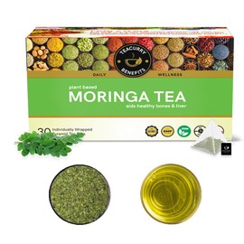 TEACURRY Moringa Tea (1 Month Pack, 30 Tea Bags) - Helps with Liver and Hair Wellness | Moringa Leaf tea