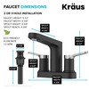 KRAUS Indy Centerset Bathroom Faucet in Spot-Free Brushed Nickel/Matte Black