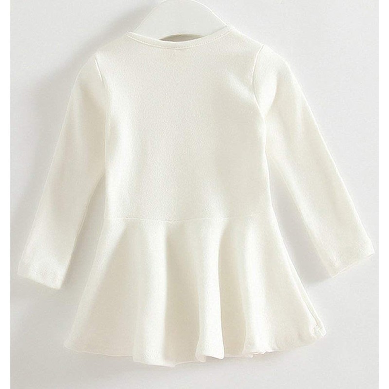 BGIRNUK Girls' Baby Dress Infant Toddler Girl Ruffles Long Sleeves