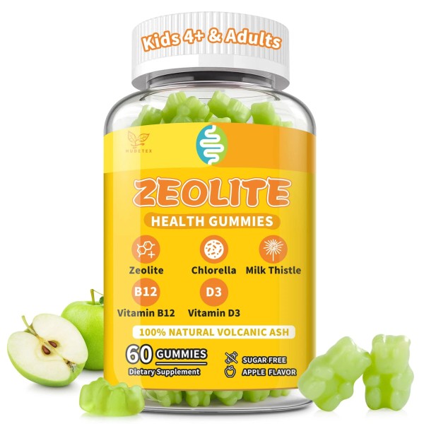 Hudetex Zeolite Gummies for Kids & Adults Pure Zeolite Clinoptilolite