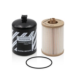 RE525523 Fuel Filter Kit with O-Ring Seal Compatible with 250D-II 644K Hybrid 750K 620G 6068 Series replace PSD5523KIT 11212422 RE541746 RE541747 RE520906