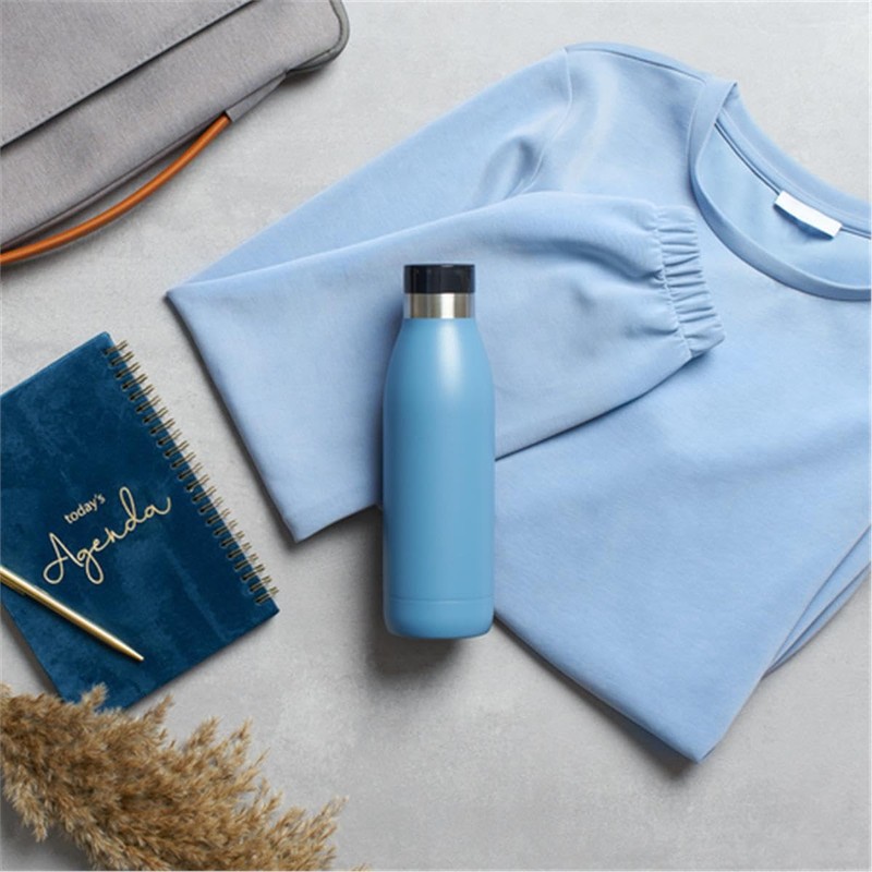 TEFAL BLUDROP Water Bottle, Reusable Stainless Steel Bottle, Hot and