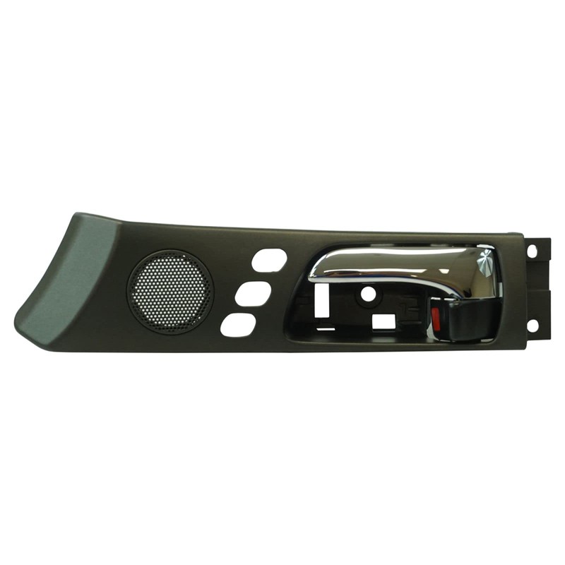 TRQ Front Left Interior Door Handle Chrome & Black Drivers