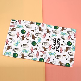 Alaska Kitchen Towel Alaska Cruise Alaska Travel Gift Alaska Souvenirs Gift Alaska Kitchen Gift Alaskan Tea Towel Dish Towel (Alaska Kitchen Towel CA)