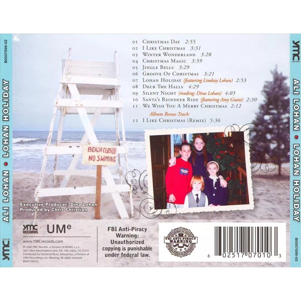 ALI LOHAN LOHAN HOLIDAY NEW CD