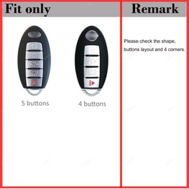 Gloss Key Fob Cover Protector for Nissan Titan Frontier SL Pro-4X Armada Rogue Maxima Altima Sentra Patrol Pathfinder GTR Z Performance
