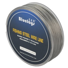 100 Metres 33 Pound 0.6mm Fishing Stee Wire Nylon Coated 1x7 Stainless Steel Leader Wire Super Soft Fishing Wire Lines