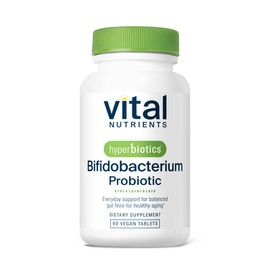 Hyperbiotics Vital Nutrients Bifidobacterium Probiotic | 7 Targeted Strains | Supports Immune and Digestive Health for Older Adults | Shelf-Stable | Vegan | 60 Tablets