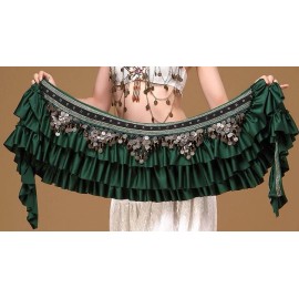 Unbranded U.S.A Women Belly Dance Hip Scarf Belly Belt Dancing Wrap Bellydance Tribal
