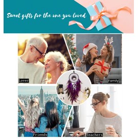 Purple Dream Catcher for Girls Boys Kids,Dream Catchers for Bedroom Adult Tree of Life Crystal Feather Dream Catcher Wall Decor,Teen Girls Room Decor,Native American Decor Dream Catcher Dreamcatcher