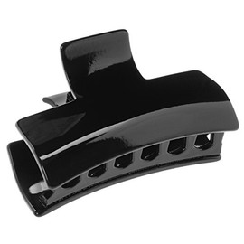 France Luxe Large Solid Rectangle Claw Clip - Black