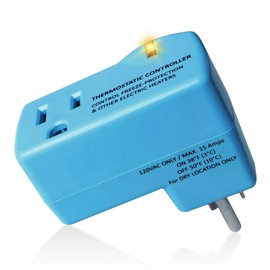 YeloDeer 1 PC Upgraded Thermostat Outlet for Greenhouse and Well House Heater YeloDeer, Auto On 38 F/Off 50 F for Heater Pond De-icers Farm RV