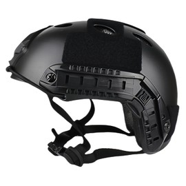 Haverain Tactical Helmet, Fast PJ Type, Airsoft Helmet, Cosplay, Outdoor, Airsoft Helmet, Survival Game, Equipment, Beginner, Replica, Breathable, Multi-functional, ABS (Black)