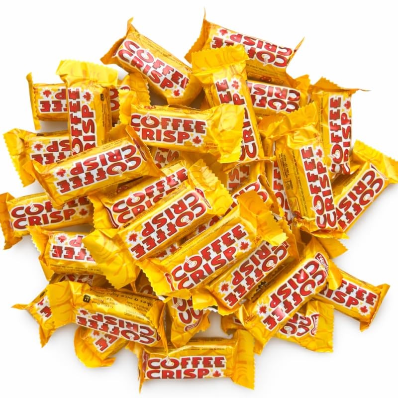 Coffee Crisp Mini Chocolate Bars, 25ct Snack Size, Individually Wrapped,
