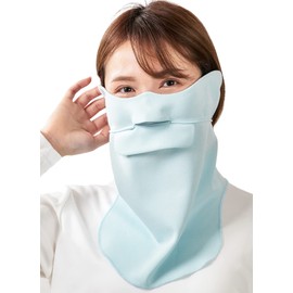 SPAN Face Cover, A-Shaped, Face Mask, Not Stuffy, UV Protection, Sun Protection, Cooling Sensation, Quick Drying, blue (sky blue)