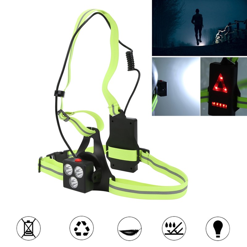 USB Charge Light Safety Warning Chest Lamp for Outdoor Sport