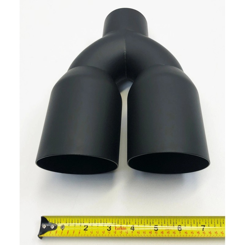 Dual Exhaust Tip 2.50 In Inlet Dual 3.50 Outlets 10.00