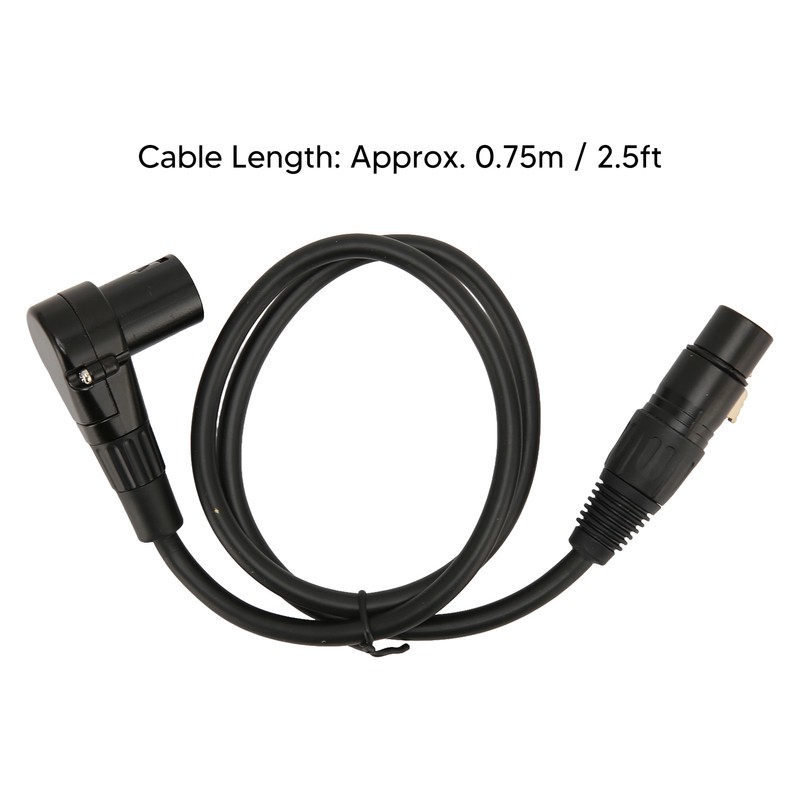 XLR to XLR Cable Elbow Male to Straight Female HiFi