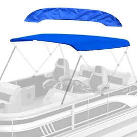 Boat Bimini Top Replacement Cover Sets for 3 Bow Support, Waterproof 600D Canopy Protect Organization (61"-72" W)