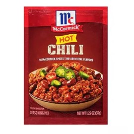 McCormick Hot Chili Seasoning Mix 1.25 oz Pack of 12
