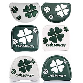 Golf Putter Cover Magnetic Mallet Small Red Odyssey 2 Ball Tailor Made Spider Putter Cover Clover (Clover White Round)