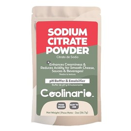 Coolinario Sodium Citrate Powder (2 Oz) pH Buffer & Emulsifier for Smooth Cheese, Sauces & Beverages | Enhances Creaminess & Reduces Acidity | For Molecular Gastronomy & Food Processing | Food Grade