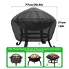 MaxAwe Round Fire Pit Cover, 77x31cm 600D Oxford Fabric Polyester