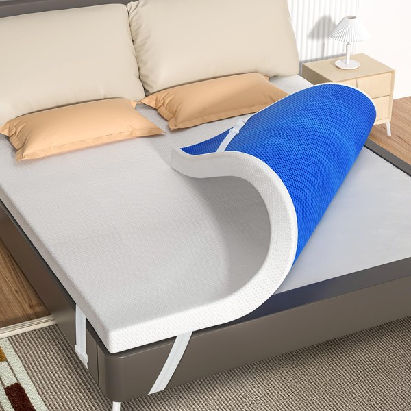 WAVV 3 Inch Gel Memory Foam Mattress Topper Twin, Egg