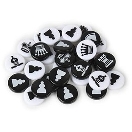 Andux Chess Backgammon Plastic Pieces Only Pawn Chess Pieces XQZ-04 (Chess Pieces)