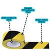 Harrier Hardware PVC Striped Safety Warning Adhesive Tape, Black &