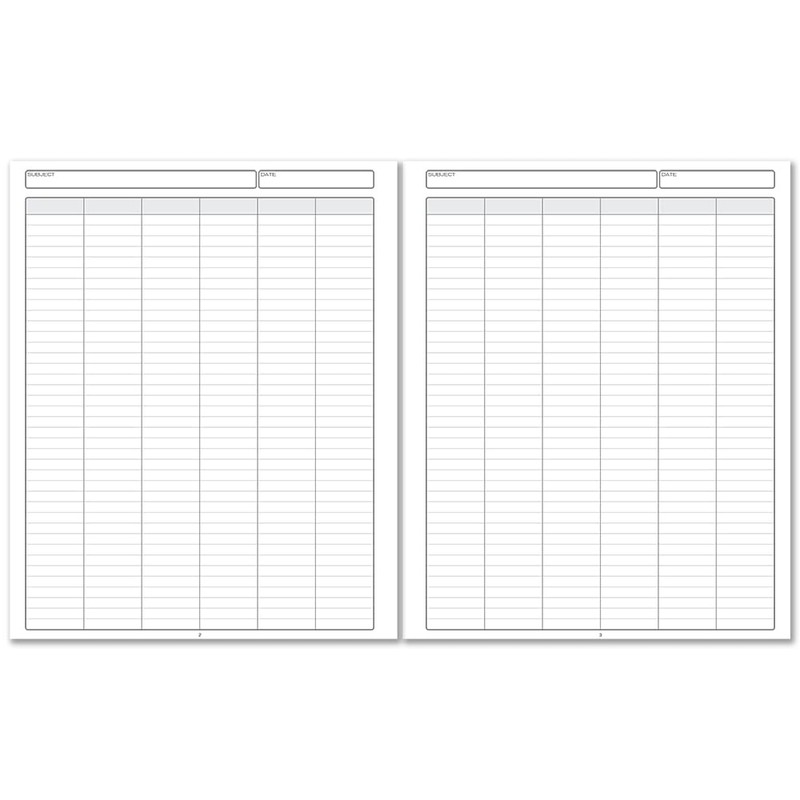 BookFactory 12 Column Book/Hardbound Columnar Notebook (Twelve Columns Columnar Book)