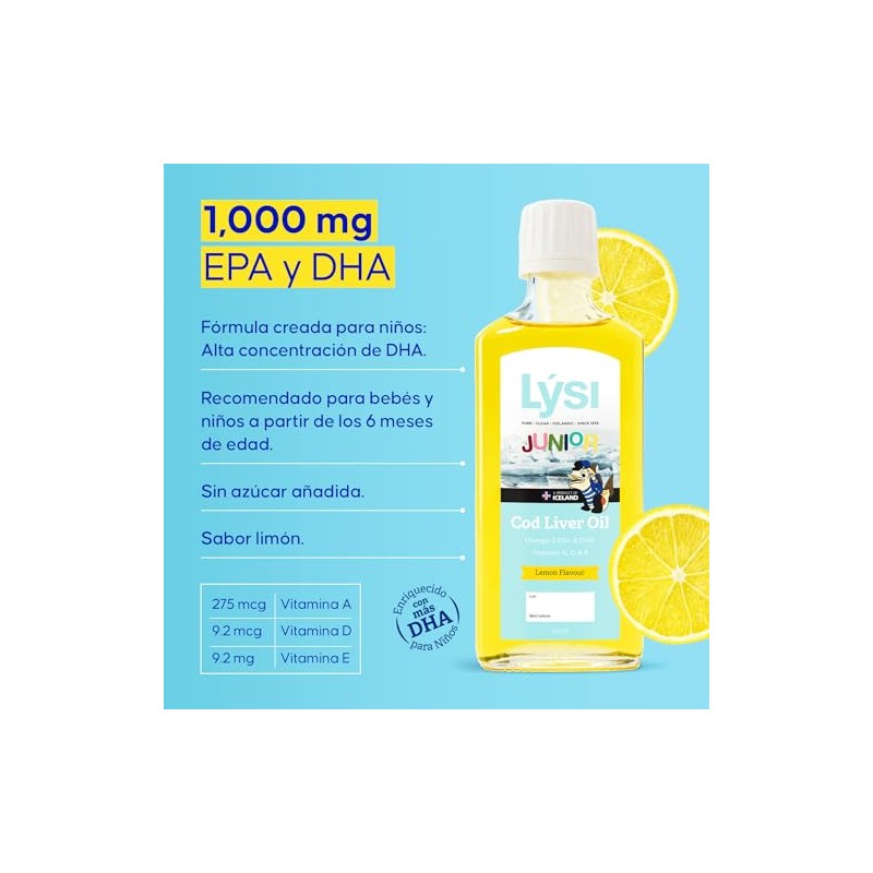 LYSI Omega 3 para Niños en Aceite de Bacalao Junior