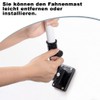 Flagpole Bracket, Adjustable Wall Mount Flag Pole Holder, for Flag