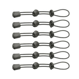 Pack of 6 Bungee Cord, Trekking Pole Attachment Cord, Adjustable Bungee Cord, Backpack Accessories, Hiking Accessories, Suitable for Backpack Lanyard Clothing, Black