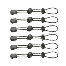 Pack of 6 Bungee Cord, Trekking Pole Attachment Cord, Adjustable Bungee Cord, Backpack Accessories, Hiking Accessories, Suitable for Backpack Lanyard Clothing, Black